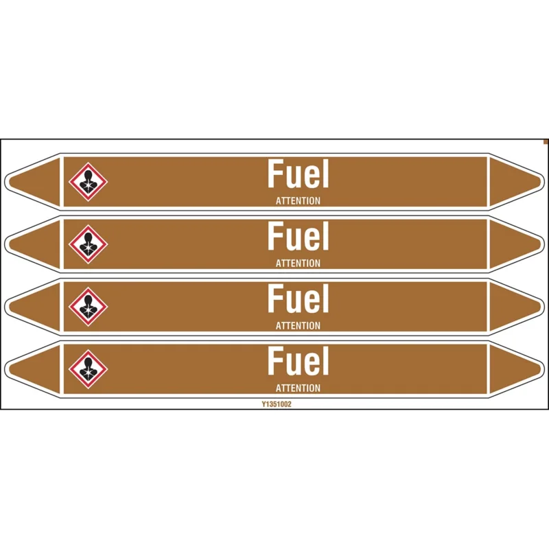 Seizoensaanbieding Leidingmarkering rol - FUEL250X26CARD-T1-P18