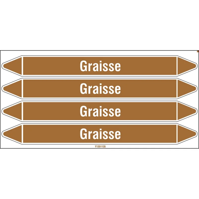 Premium Leidingmarkering rol - GRAISSE250X26CARD-T1-P18