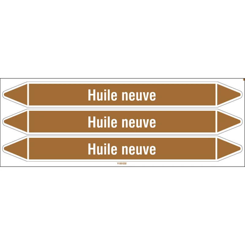 Premium Leidingmarkering rol - HUILENEUVE355X37CARD-T1-P18