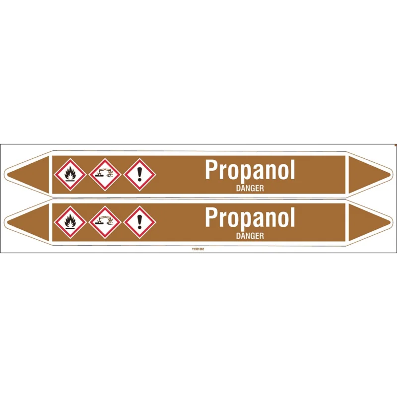 Premium Leidingmarkering rol - PROPANOL450X52CARD-T1-P18