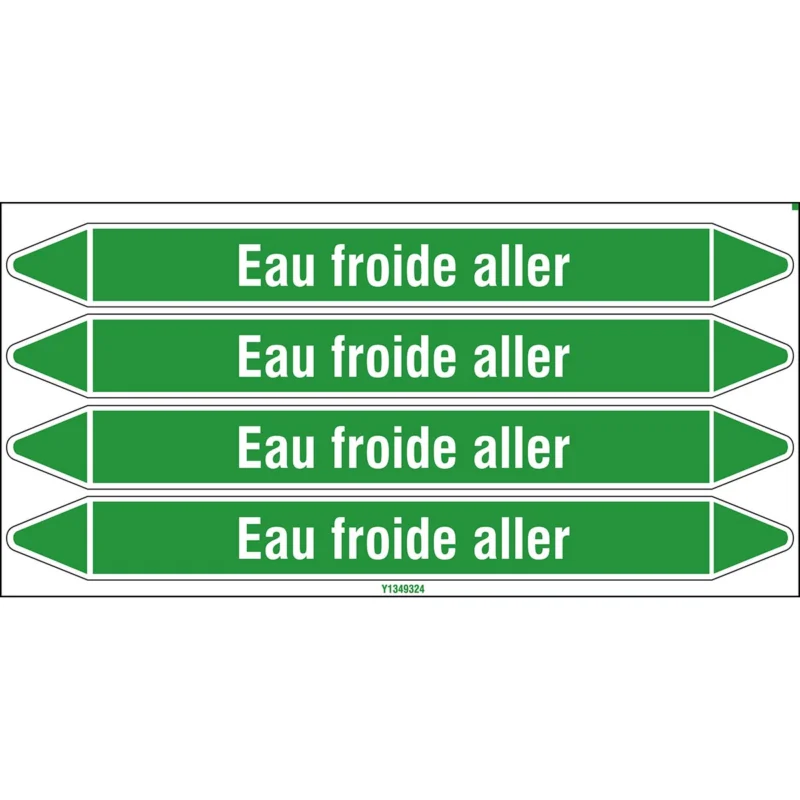 Voordeelprijs Leidingmarkering rol - EAU FROIDE ALLER 250X26CARD-T1-P16