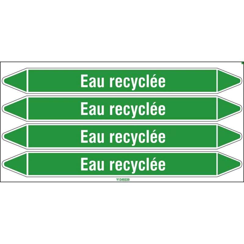 Actieprijs Brady - Leidingmarkering kaart - Leidingmerker - Eau recyclée - EAU RECYCLÉE 250X26CARD-T1-P16 - N003430 - 86003430
