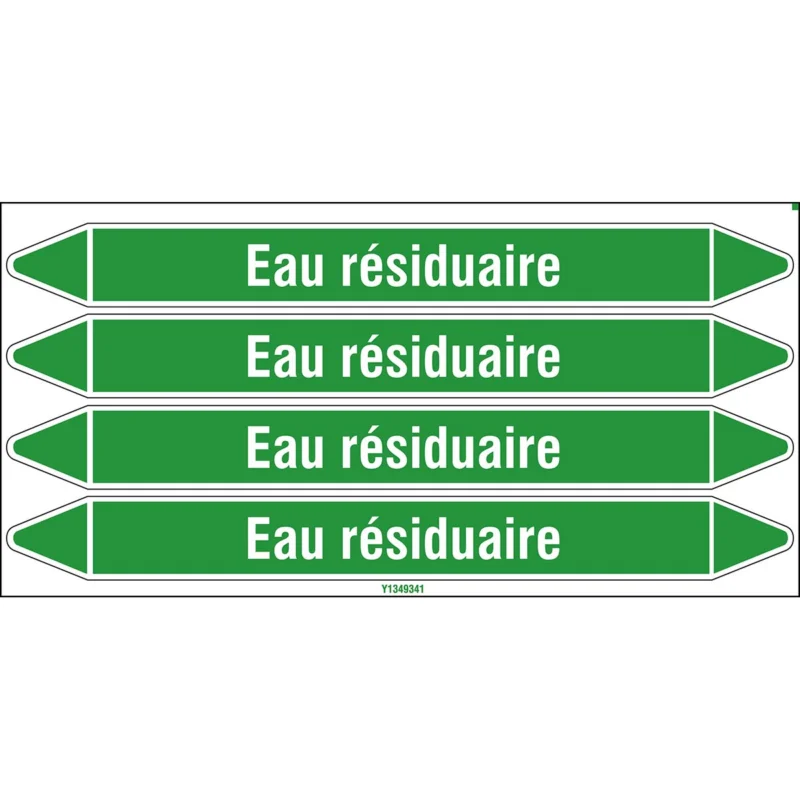 Superprijs Leidingmarkering rol - EAU RÉSIDUAIRE 250X26CARD-T1-P16