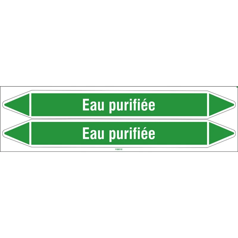 Tijdelijk Beschikbaar Leidingmarkering rol - EAUPURIFIÉE450X52CARD-T1-P16
