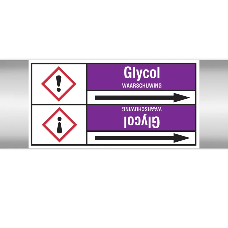 Seizoensaanbieding Brady - Rolvorm - Leidingmerkers op doorlopende rol, met pictogrammen - GLYCOL127.00 mmX33RL-T2-P21 - N003810 - 86003810