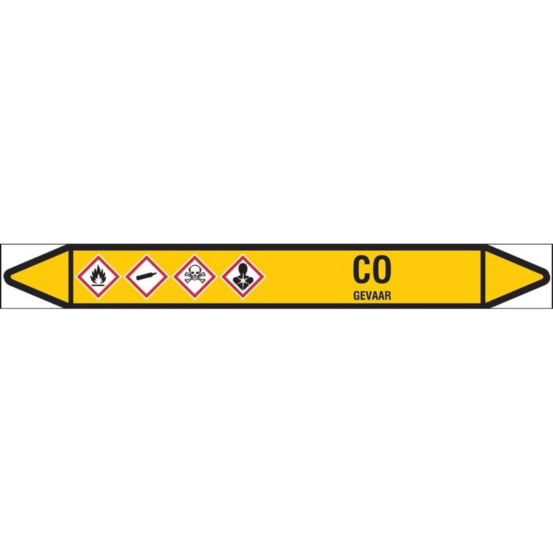 Brady - Rolvorm - Individuele leidingmerkers op rol met geperforeerde pijlen, met pictogrammen - CO450X52RL-T1-LL-P2 - N004167 - 86004167 Beperkt Aanbod