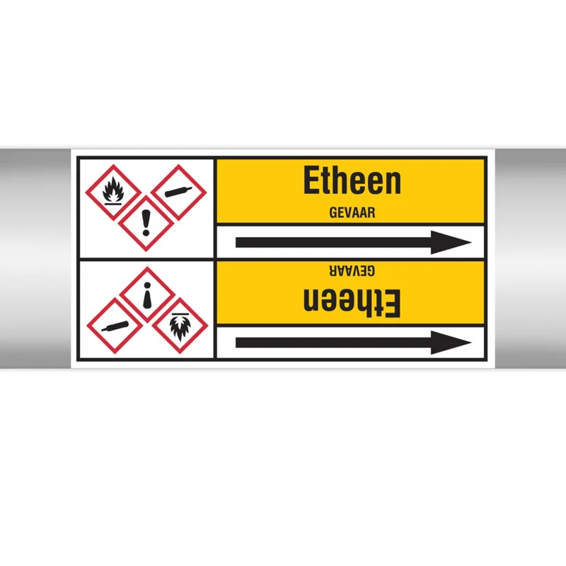Alleen Vandaag Brady - Rolvorm - Leidingmerkers op doorlopende rol, met pictogrammen - ETHEEN127.00 mmX33RL-T2-P2 - N004223 - 86004223