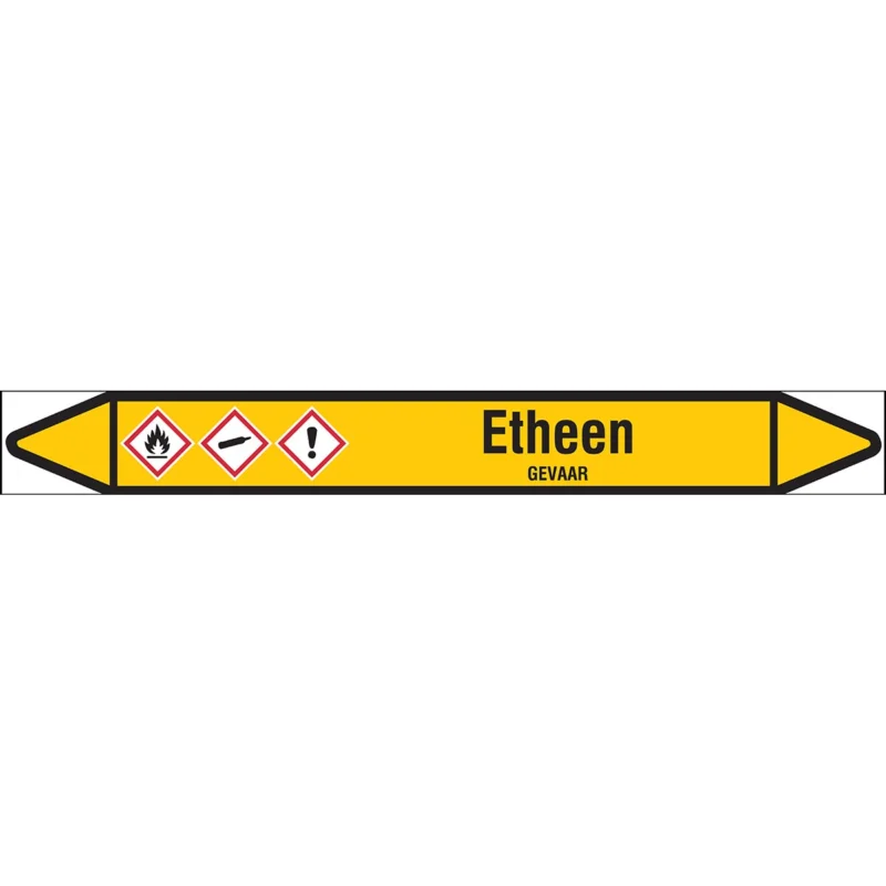 Brady - Rolvorm - Individuele leidingmerkers op rol met geperforeerde pijlen, met pictogrammen - ETHEEN355X37RL-T1-LL-P2 - N004226 - 86004226 Express Levering