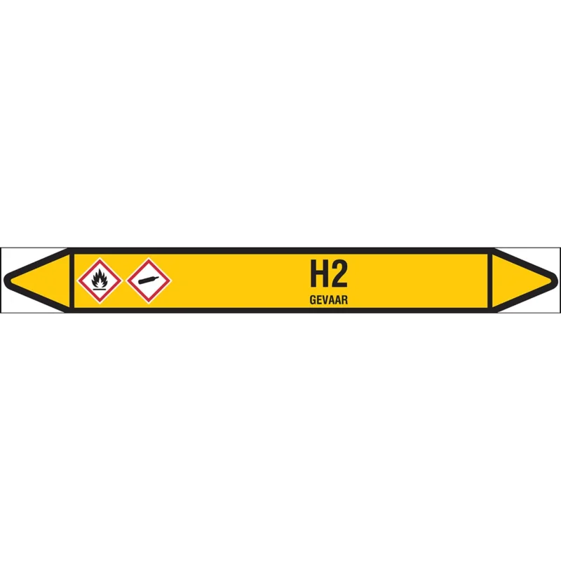 Brady - Rolvorm - Individuele leidingmerkers op rol met geperforeerde pijlen, met pictogrammen - H2450X52RL-T1-LL-P2 - N004305 - 86004305 Laatste Versie