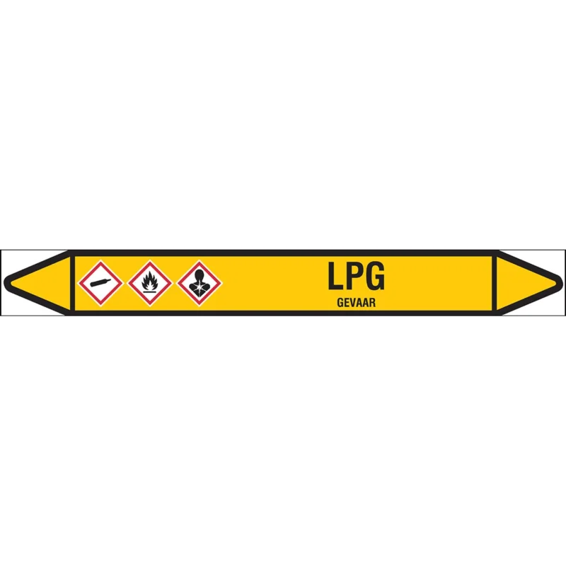 Brady - Rolvorm - Individuele leidingmerkers op rol met geperforeerde pijlen, met pictogrammen - LPG450X52RL-T1-LL-P2 - N004389 - 86004389 Must-Have