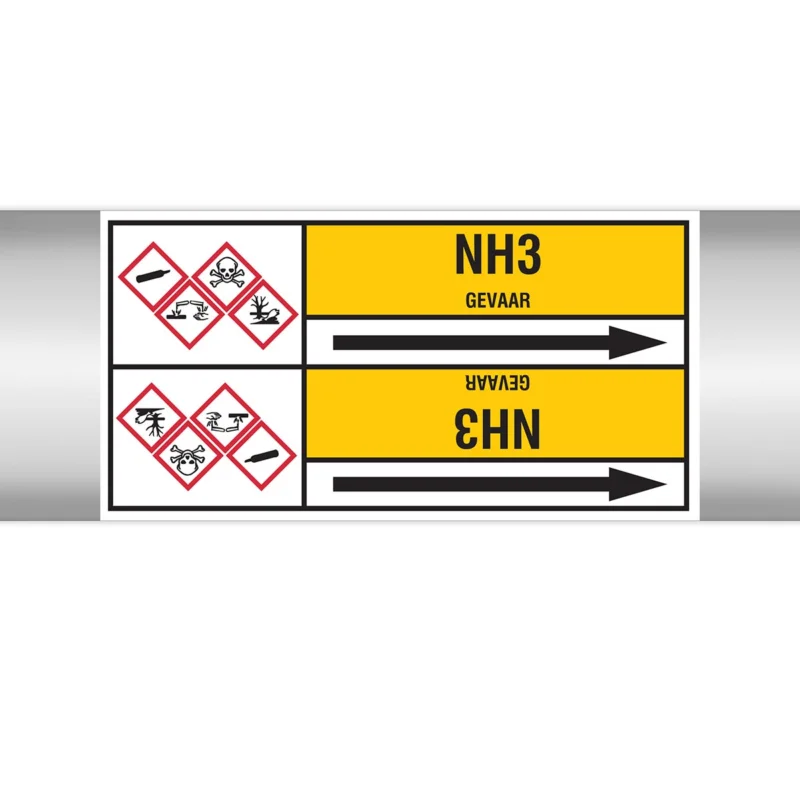 Brady - Rolvorm - Leidingmerkers op doorlopende rol, met pictogrammen - NH3127.00 mmX33RL-T2-P2 - N004425 - 86004425 Superprijs
