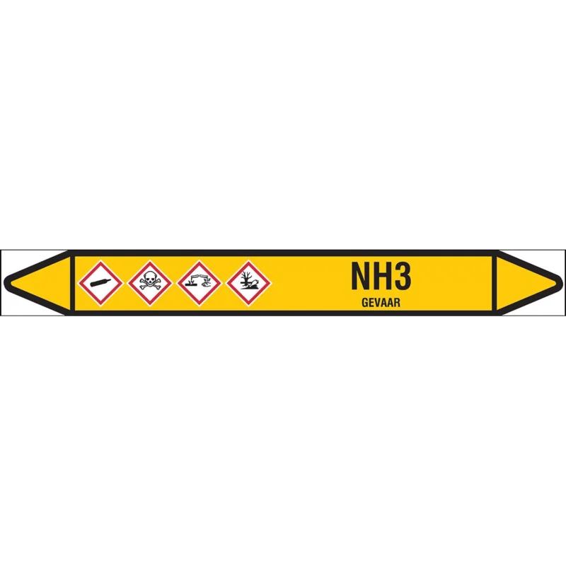 Brady - Rolvorm - Individuele leidingmerkers op rol met geperforeerde pijlen, met pictogrammen - NH3450X52RL-T1-LL-P2 - N004429 - 86004429 Tijdelijk Beschikbaar