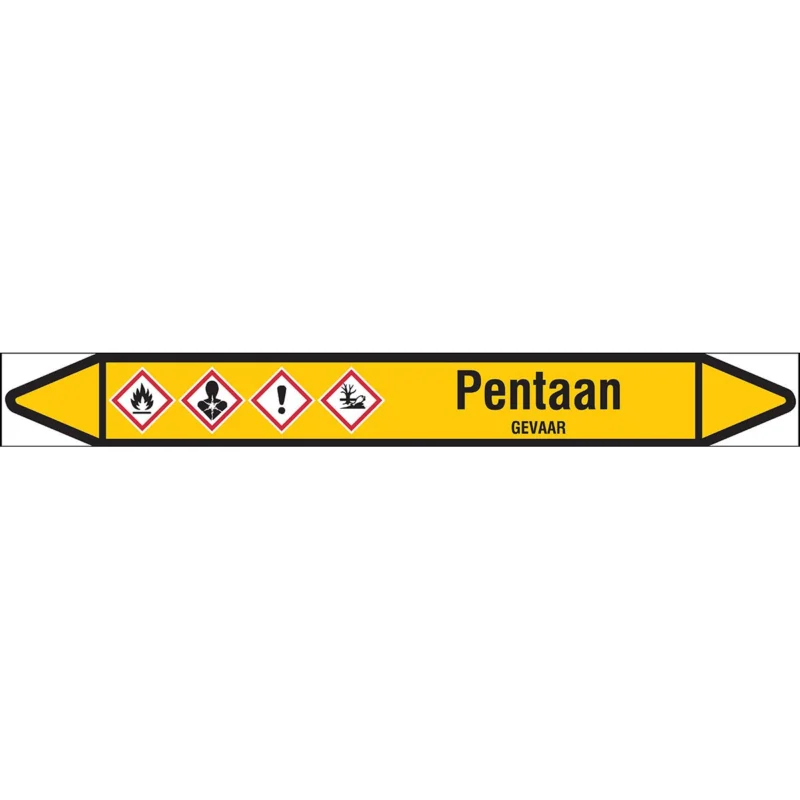 Brady - Rolvorm - Individuele leidingmerkers op rol met geperforeerde pijlen, met pictogrammen - PENTAAN250X26RL-T1-LL-P2 - N004438 - 86004438 Premium