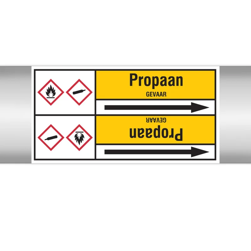 Betaalbaar Brady - Rolvorm - Leidingmerkers op doorlopende rol, met pictogrammen - Propaan127X33RL-T2-P2 - N004447 - 86004447