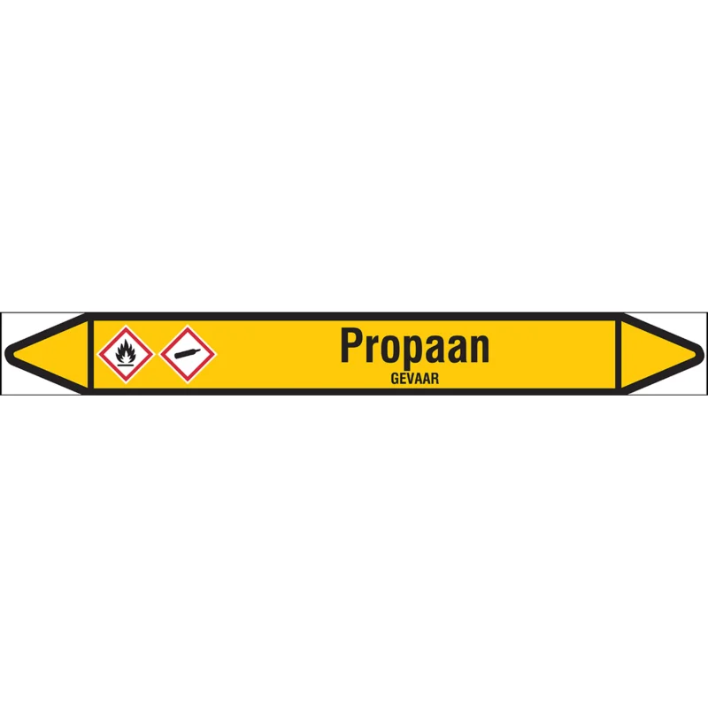 Brady - Rolvorm - Individuele leidingmerkers op rol met geperforeerde pijlen, met pictogrammen - PROPAAN355X37RL-T1-LL-P2 - N004450 - 86004450 Rechtstreeks Van De Fabrikant