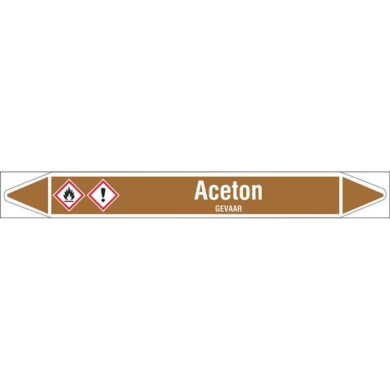 Brady - Rolvorm - Individuele leidingmerkers op rol met geperforeerde pijlen, met pictogrammen - ACETON450X52RL-T1-LL-P18 - N004922 - 86004922 Alleen Vandaag