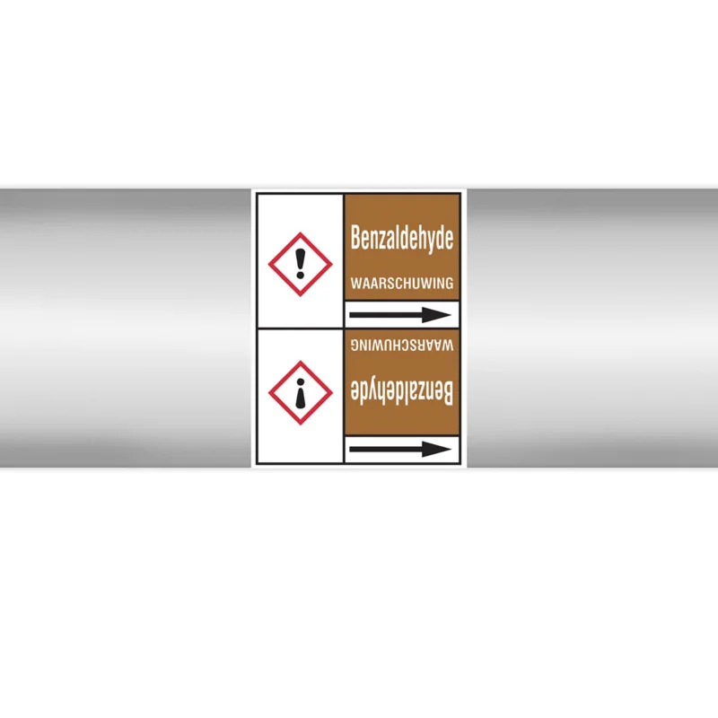Alleen Vandaag Brady - Rolvorm - Leidingmerkers op doorlopende rol, met pictogrammen - BENZALDEHYDE127X33RL-T3-P18 - N004988 - 86004988