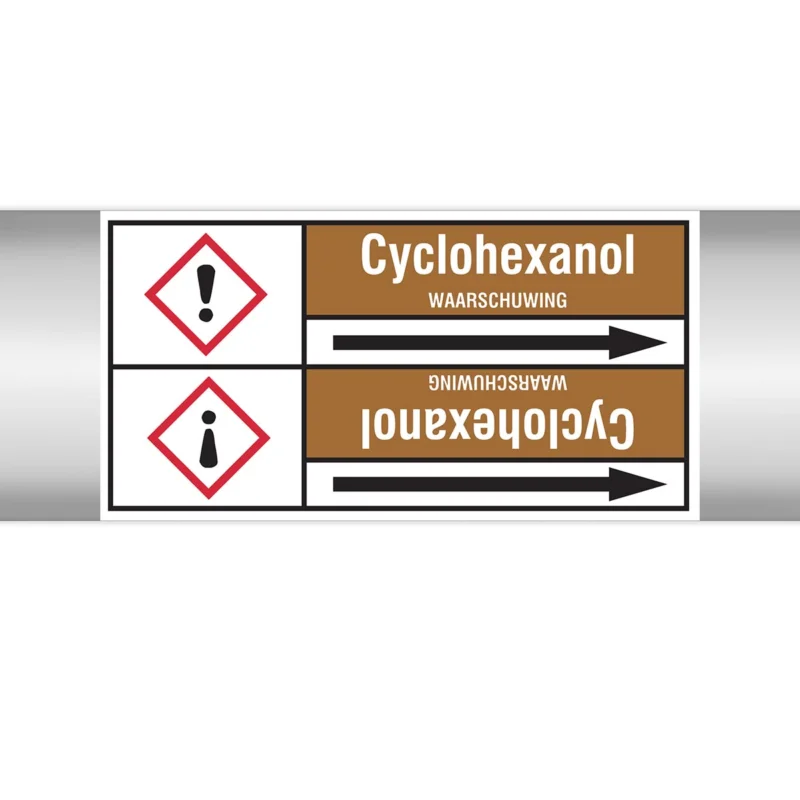Brady - Rolvorm - Leidingmerkers op doorlopende rol, met pictogrammen - CYCLOHEXANOL127.00 mmX33RL-T2-P18 - N005053 - 86005053 Weekendaanbieding