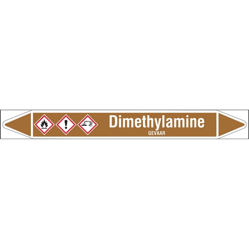 Brady - Rolvorm - Individuele leidingmerkers op rol met geperforeerde pijlen, met pictogrammen - DIMETHYLAMINE250X26RL-T1-LL-P18 - N005095 - 86005095 Goedkoop