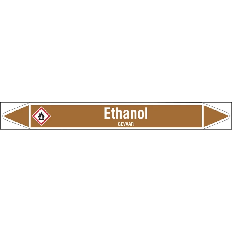 Brady - Rolvorm - Individuele leidingmerkers op rol met geperforeerde pijlen, met pictogrammen - ETHANOL450X52RL-T1-LL-P18 - N005115 - 86005115 Lage Kosten
