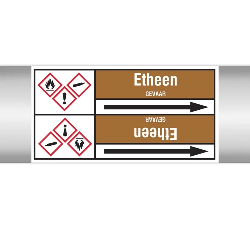 Brady - Rolvorm - Leidingmerkers op doorlopende rol, met pictogrammen - ETHEEN127.00 mmX33RL-T2-P18 - N005122 - 86005122 Speciale Aanbieding
