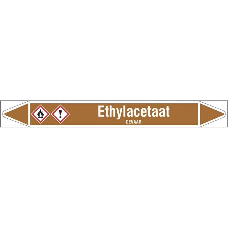 Brady - Rolvorm - Individuele leidingmerkers op rol met geperforeerde pijlen, met pictogrammen - ETHYLACETAAT250X26RL-T1-LL-P18 - N005146 - 86005146 Must-Have