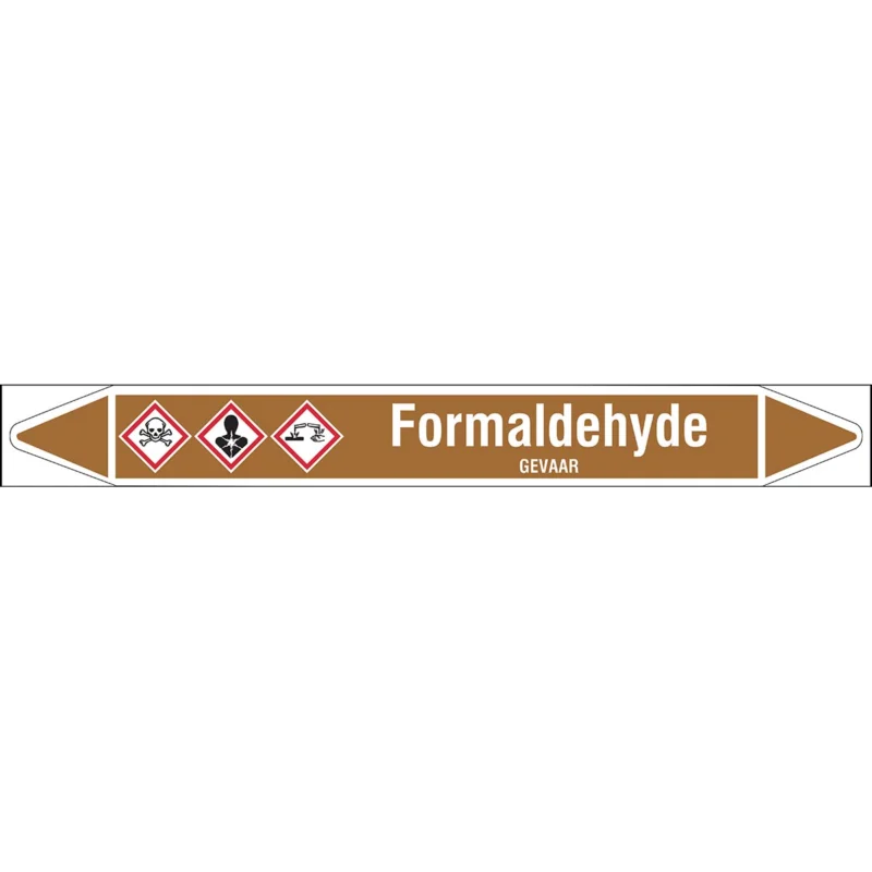 Alleen Vandaag Brady - Rolvorm - Individuele leidingmerkers op rol met geperforeerde pijlen, met pictogrammen - FORMALDEHYDE450X52RL-T1-LL-P18 - N005170 - 86005170