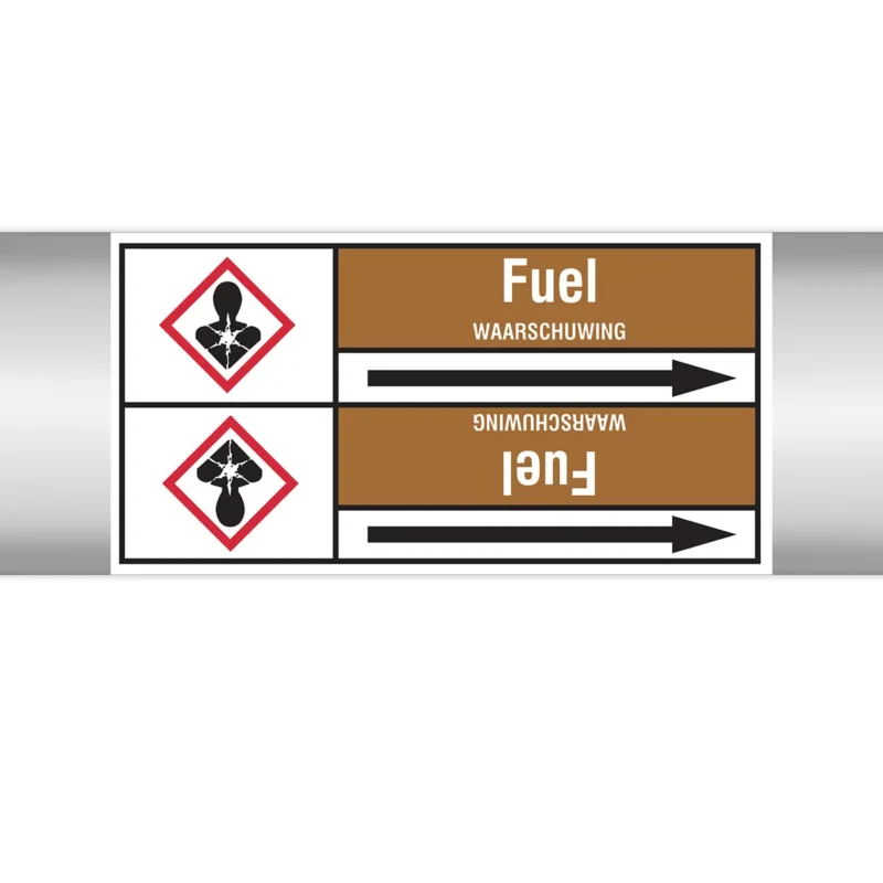 Brady - Rolvorm - Leidingmerkers op doorlopende rol, met pictogrammen - FUEL127.00 mmX33RL-T2-P18 - N005177 - 86005177 Shop Nu