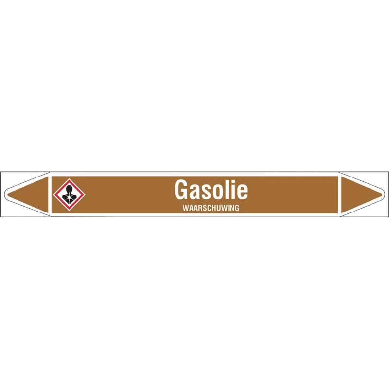 Brady - Rolvorm - Individuele leidingmerkers op rol met geperforeerde pijlen, met pictogrammen - GASOLIE250X26RL-T1-LL-P18 - N005190 - 86005190 Goedkoop