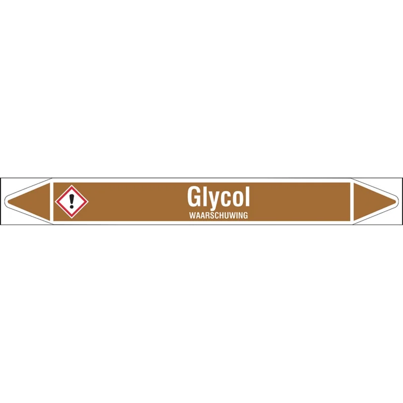 Brady - Rolvorm - Individuele leidingmerkers op rol met geperforeerde pijlen, met pictogrammen - GLYCOL450X52RL-T1-LL-P18 - N005203 - 86005203 Gratis Retour