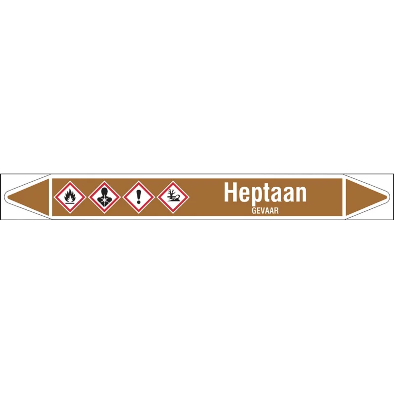Brady - Rolvorm - Individuele leidingmerkers op rol met geperforeerde pijlen, met pictogrammen - HEPTAAN250X26RL-T1-LL-P18 - N005212 - 86005212 Laatste Kans