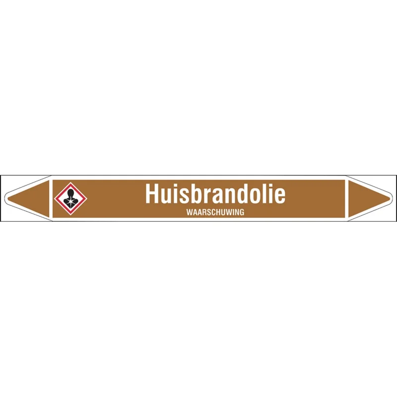 Brady - Rolvorm - Individuele leidingmerkers op rol met geperforeerde pijlen, met pictogrammen - HUISBRANDOLIE450X52RL-T1-LL-P18 - N005236 - 86005236 Fabrieksprijs
