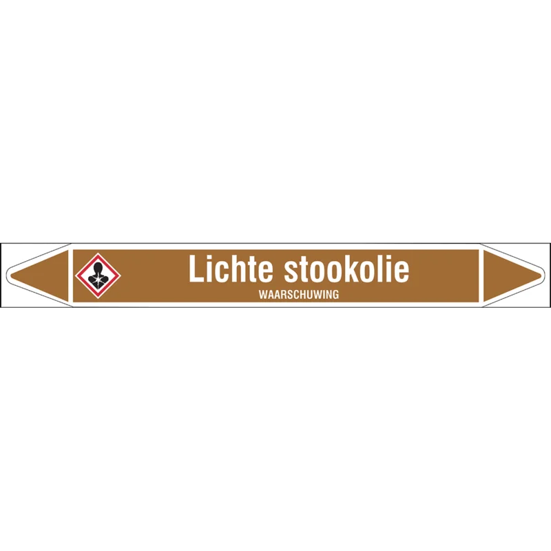 Brady - Rolvorm - Individuele leidingmerkers op rol met geperforeerde pijlen, met pictogrammen - LICHTESTOOKOLIE450X52RL-T1-LL-P18 - N005254 - 86005254 Laatste Kans