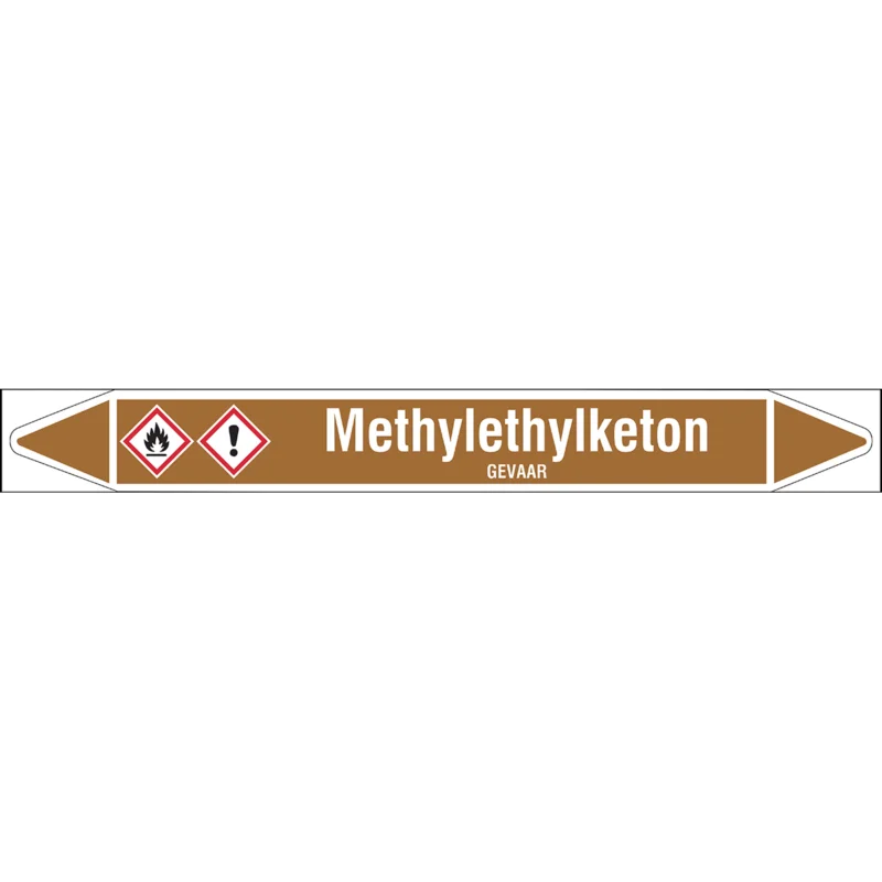 Brady - Rolvorm - Individuele leidingmerkers op rol met geperforeerde pijlen, met pictogrammen - METHYLETHYLKETON250X26RL-T1-LL-P18 - N005285 - 86005285 Lage Kosten