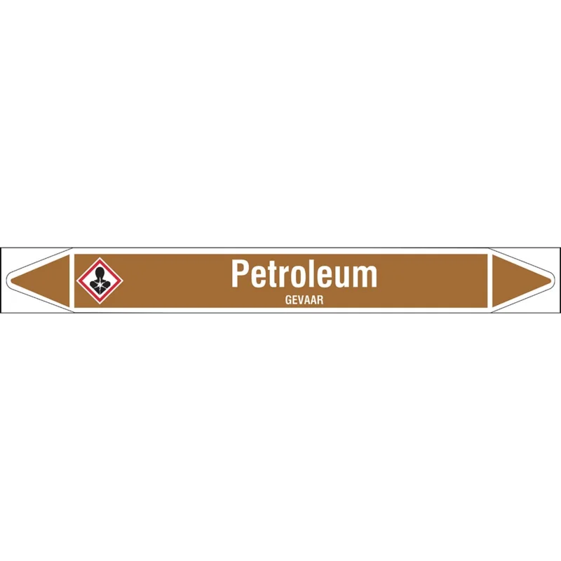 Brady - Rolvorm - Individuele leidingmerkers op rol met geperforeerde pijlen, met pictogrammen - PETROLEUM250X26RL-T1-LL-P18 - N005343 - 86005343 Direct Beschikbaar