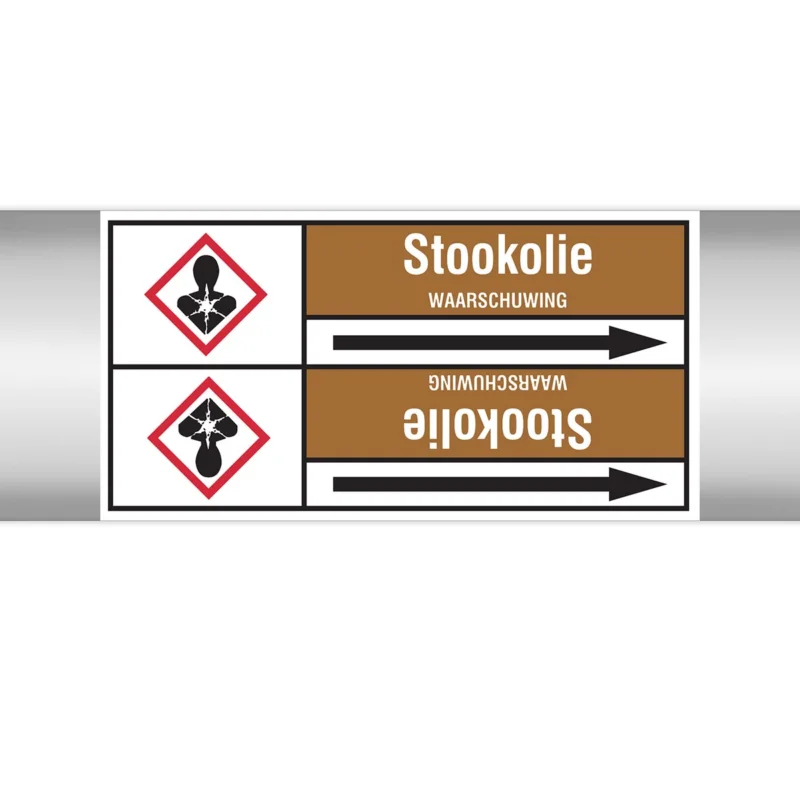 Brady - Rolvorm - Leidingmerkers op doorlopende rol, met pictogrammen - STOOKOLIE127.00 mmX33RL-T2-P18 - N005361 - 86005361 Laatste Versie