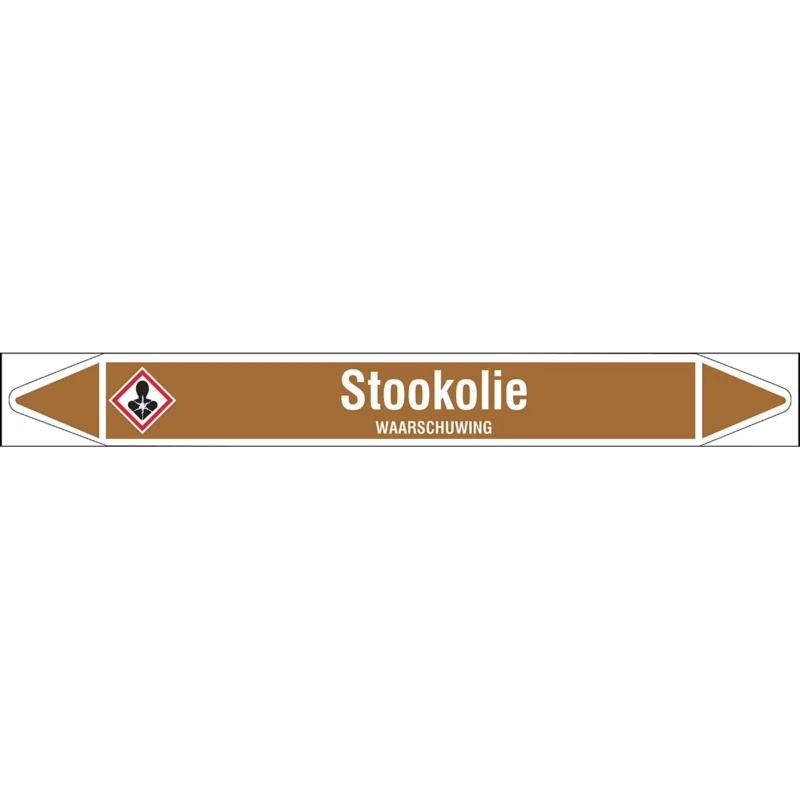 Brady - Rolvorm - Individuele leidingmerkers op rol met geperforeerde pijlen, met pictogrammen - STOOKOLIE250X26RL-T1-LL-P18 - N005363 - 86005363 Finale Uitverkoop