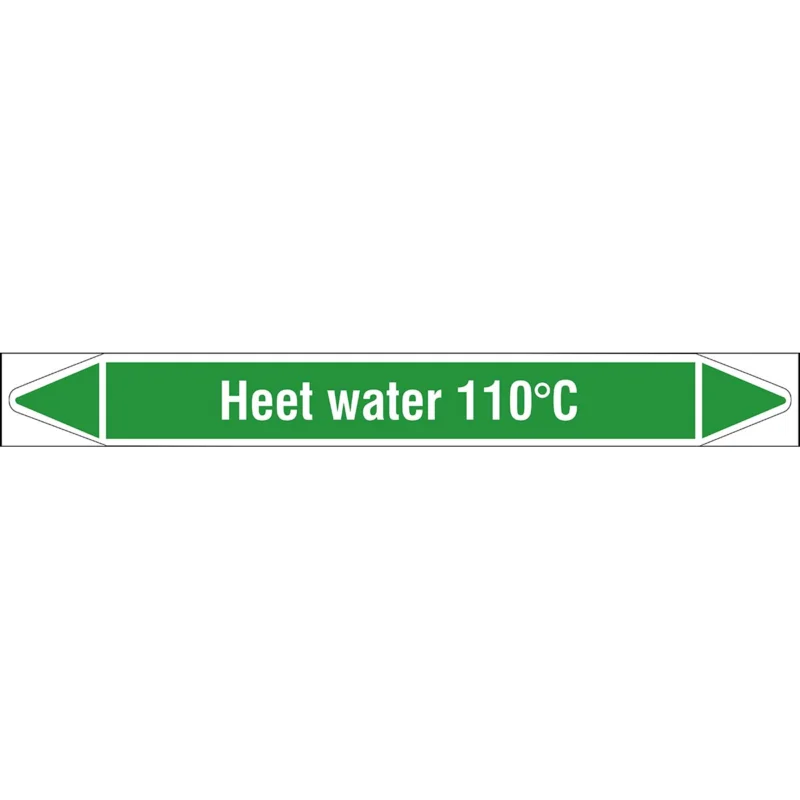 Brady - Rolvorm - Individuele leidingmerkers op rol met geperforeerde pijlen, zonder pictogram - HEETWATER110°C250X26RL-T1-LL-P16 - N005950 - 86005950 Fabrieksprijs