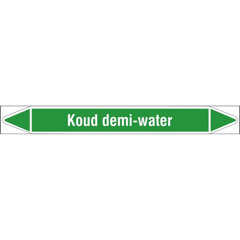 Brady - Rolvorm - Individuele leidingmerkers op rol met geperforeerde pijlen, zonder pictogram - KOUDDEMI-WATER355X37RL-T1-LL-P16 - N006106 - 86006106 Beperkte Voorraad