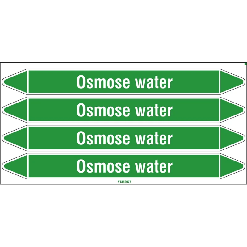 Aanbieding Brady - Leidingmarkering kaart - Individuele leidingmerkers op kaart met geperforeerde pijlen, zonder pictogram - OSMOSEWATER250X26CARD-T1-P16 - N006161 - 86006161