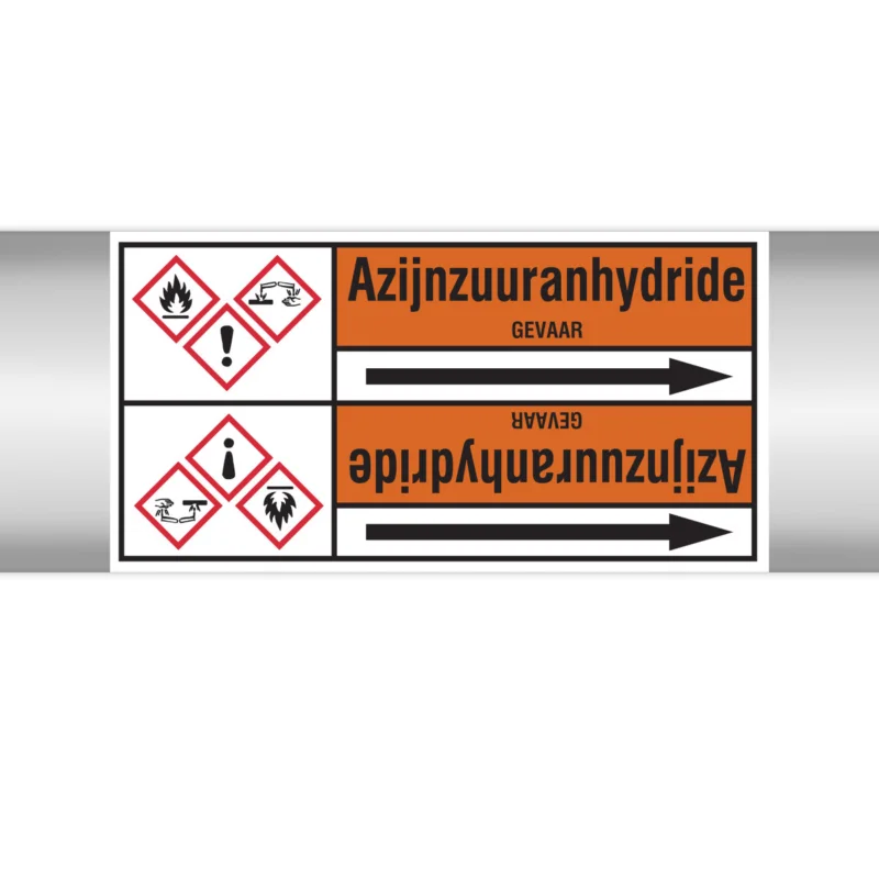 Brady - Rolvorm - Leidingmerkers op doorlopende rol, met pictogrammen - AZIJNZUURANHYDRIDE127.00 mmX33RL-T2-P22 - N006437 - 86006437 Koop Vandaag