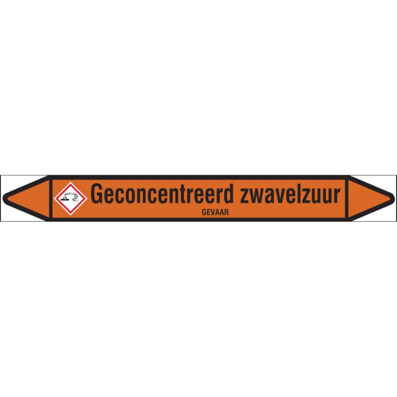 Betrouwbaar Brady - Rolvorm - Individuele leidingmerkers op rol met geperforeerde pijlen, met pictogrammen - GECONCENTR.ZWAVELZUUR355X37RL-T1-LL-P22 - N006484 - 86006484