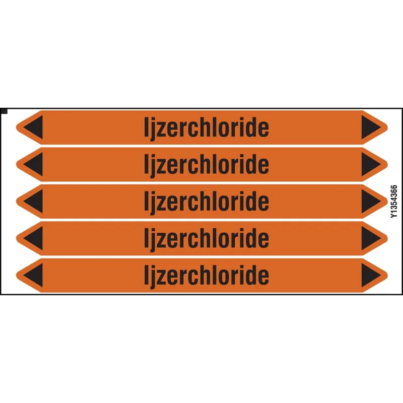 Brady - Leidingmarkering kaart - Individuele leidingmerkers op kaart met geperforeerde pijlen, zonder pictogram - IJZERCHLORIDE150X12CARD-T1-P22 - N006508 - 86006508 Uitverkoop