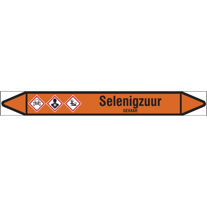 Betaalbaar Brady - Rolvorm - Individuele leidingmerkers op rol met geperforeerde pijlen, met pictogrammen - SELENIGZUUR250X26RL-T1-LL-P22 - N006556 - 86006556