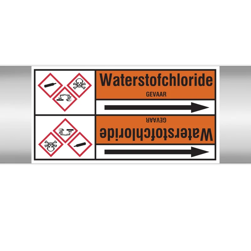 Betaalbaar Brady - Rolvorm - Leidingmerkers op doorlopende rol, met pictogrammen - WATERSTOFCHLORIDE127.00 mmX33RL-T2-P22 - N006585 - 86006585
