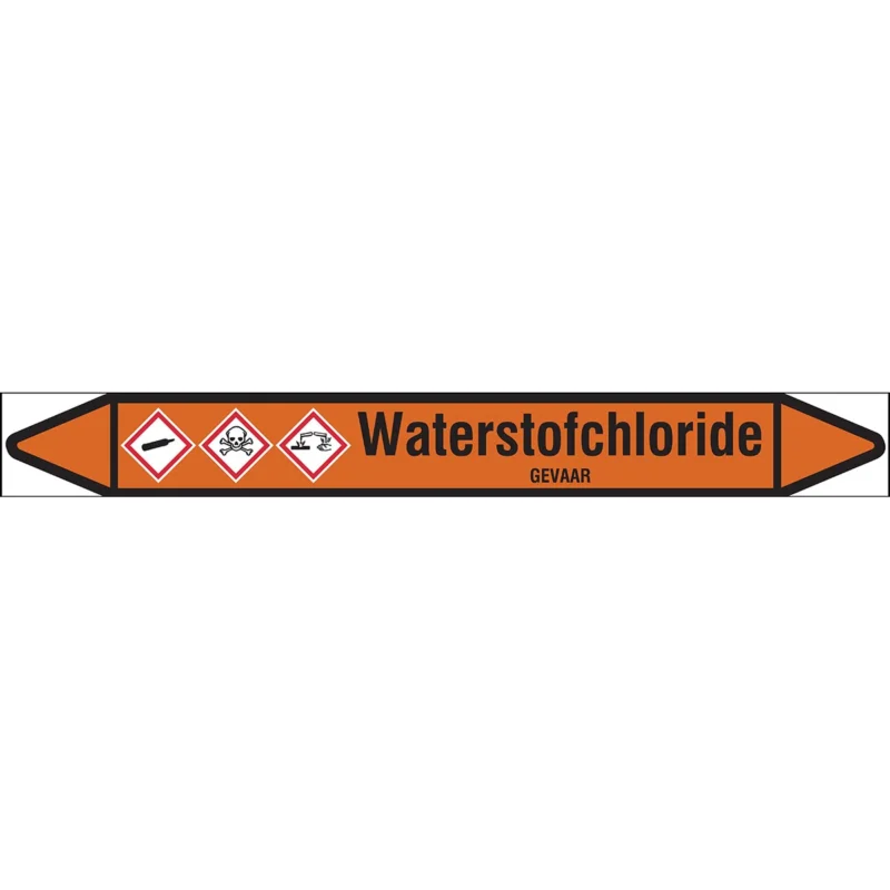 Betrouwbaar Brady - Rolvorm - Individuele leidingmerkers op rol met geperforeerde pijlen, met pictogrammen - WATERSTOFCHLORIDE250X26RL-T1-LL-P22 - N006587 - 86006587