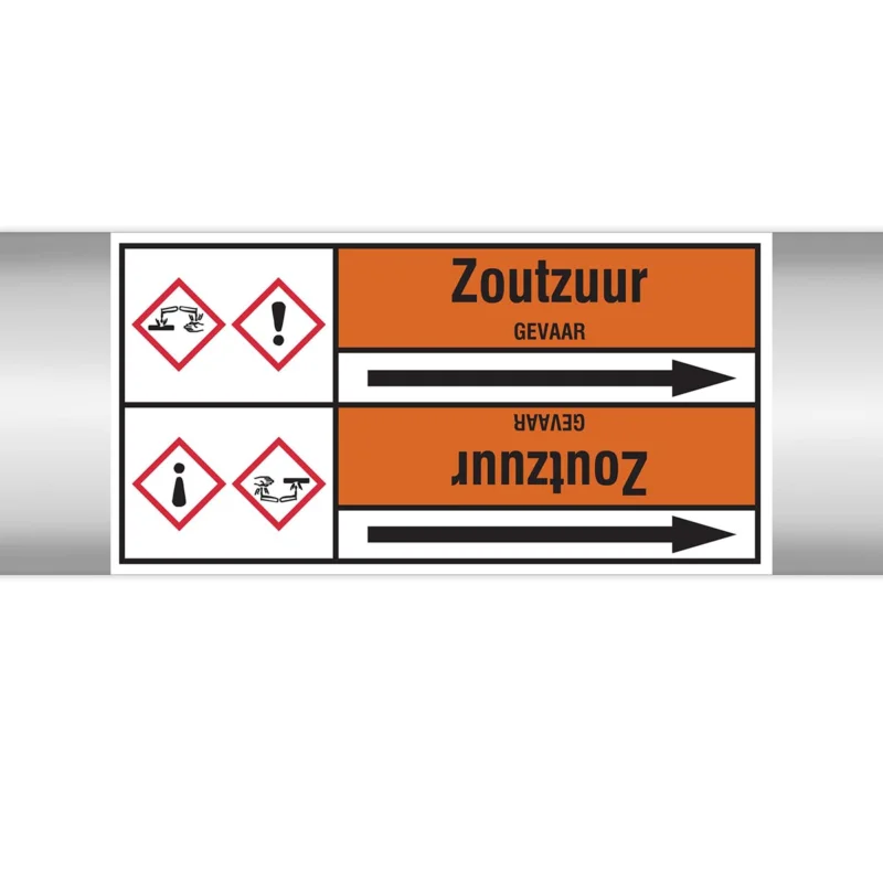 Brady - Leidingmarkering rol - Leidingmerkers op doorlopende rol, met pictogrammen - ZOUTZUUR127.00 mmX33RL-T2-P22 - N006607 - 86006607 Op = Op