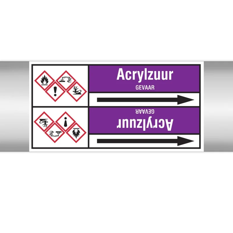 Shop Nu Brady - Rolvorm - Leidingmerkers op doorlopende rol, met pictogrammen - ACRYLZUUR127.00 mmX33RL-T2-P21 - N006698 - 86006698