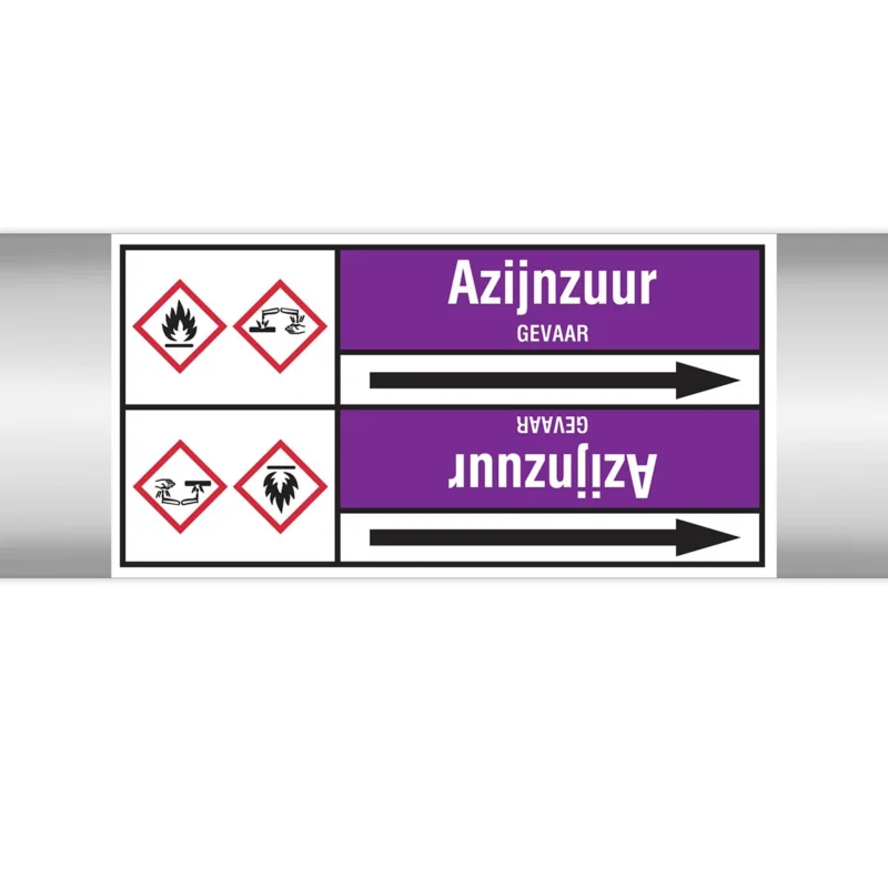 Alleen Vandaag Brady - Leidingmarkering rol - Leidingmerkers op doorlopende rol, met pictogrammen - AZIJNZUUR127.00 mmX33RL-T2-P21 - N006727 - 86006727