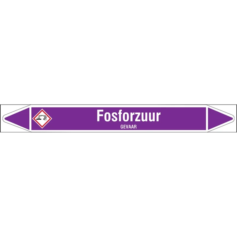 Brady - Rolvorm - Individuele leidingmerkers op rol met geperforeerde pijlen, met pictogrammen - FOSFORZUUR450X52RL-T1-LL-P21 - N006775 - 86006775 Gereduceerde Prijs